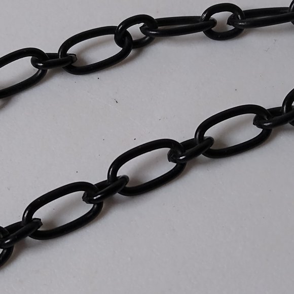 Black Chain Decorative Multicolor Necklace Adjustable 21 To 23 Inches - Picture 10 of 15